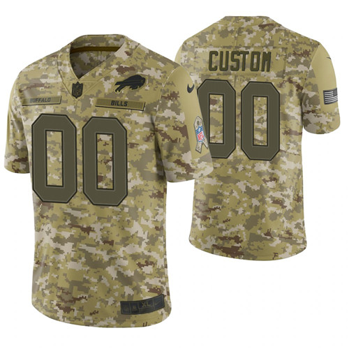 Buffalo Bills Custom Camo 2018 Salute to Service Limited Jersey