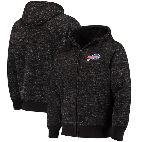 Buffalo Bills G III Sports By Carl Banks Discovery Sherpa Full Zip Jacket Heathered Black