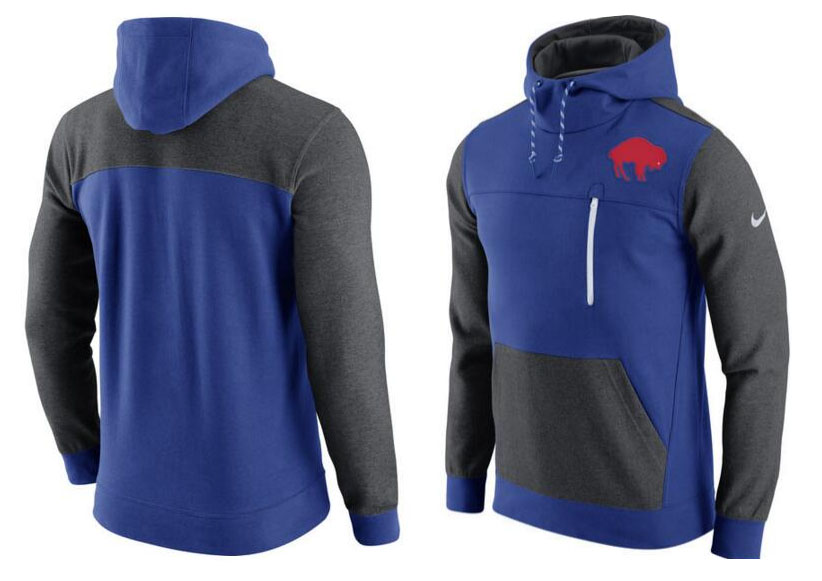Buffalo Bills Nike AV15 Fleece Pullover Hoodie Royal Charcoal