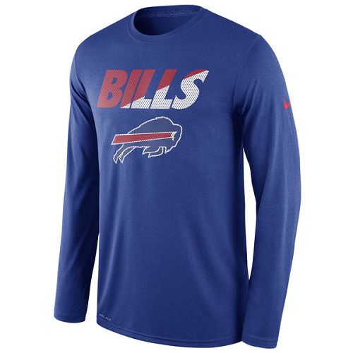 Buffalo Bills Nike Royal Legend Staff Practice Long Sleeves Performance T-Shirt
