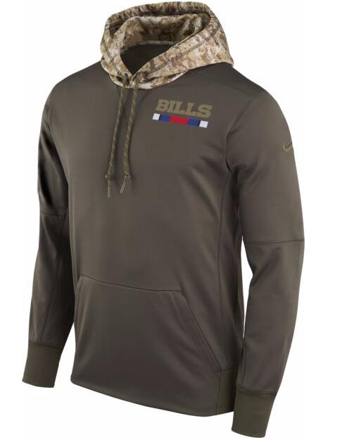 Buffalo Bills Nike Salute To Service Sideline Therma Pullover Hoodie Olive