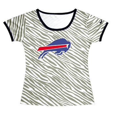 Buffalo Bills Sideline Legend Authentic Logo women Zebra stripes T-shirt
