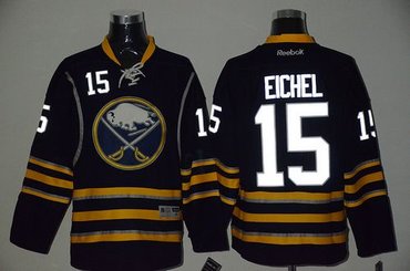 Buffalo Sabres #15 Jack Eichel Navy Blue Reflective Version Stitched NHL Jersey
