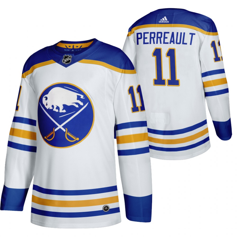 Buffalo Sabres 2020-21 Away Gilbert Perreault White Jersey