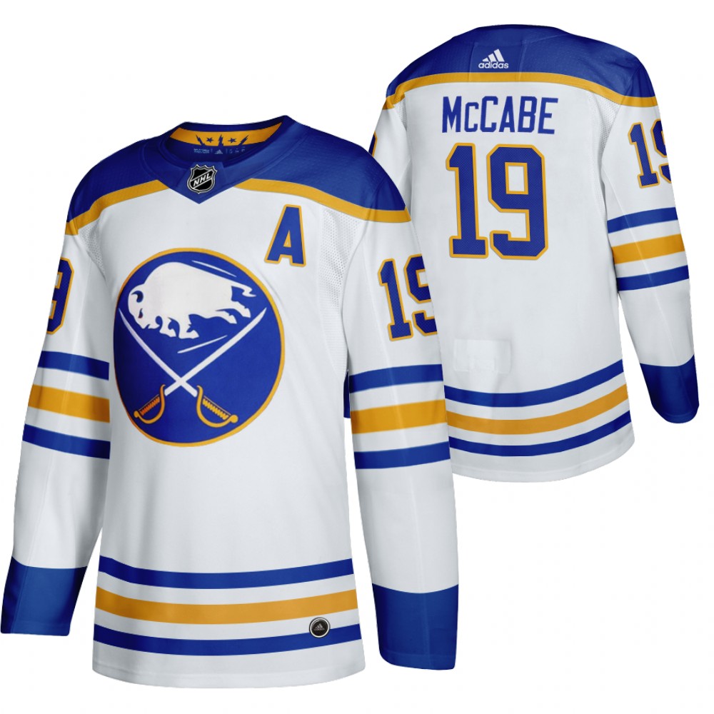 Buffalo Sabres 2020-21 Away Jake Mccabe White Jersey