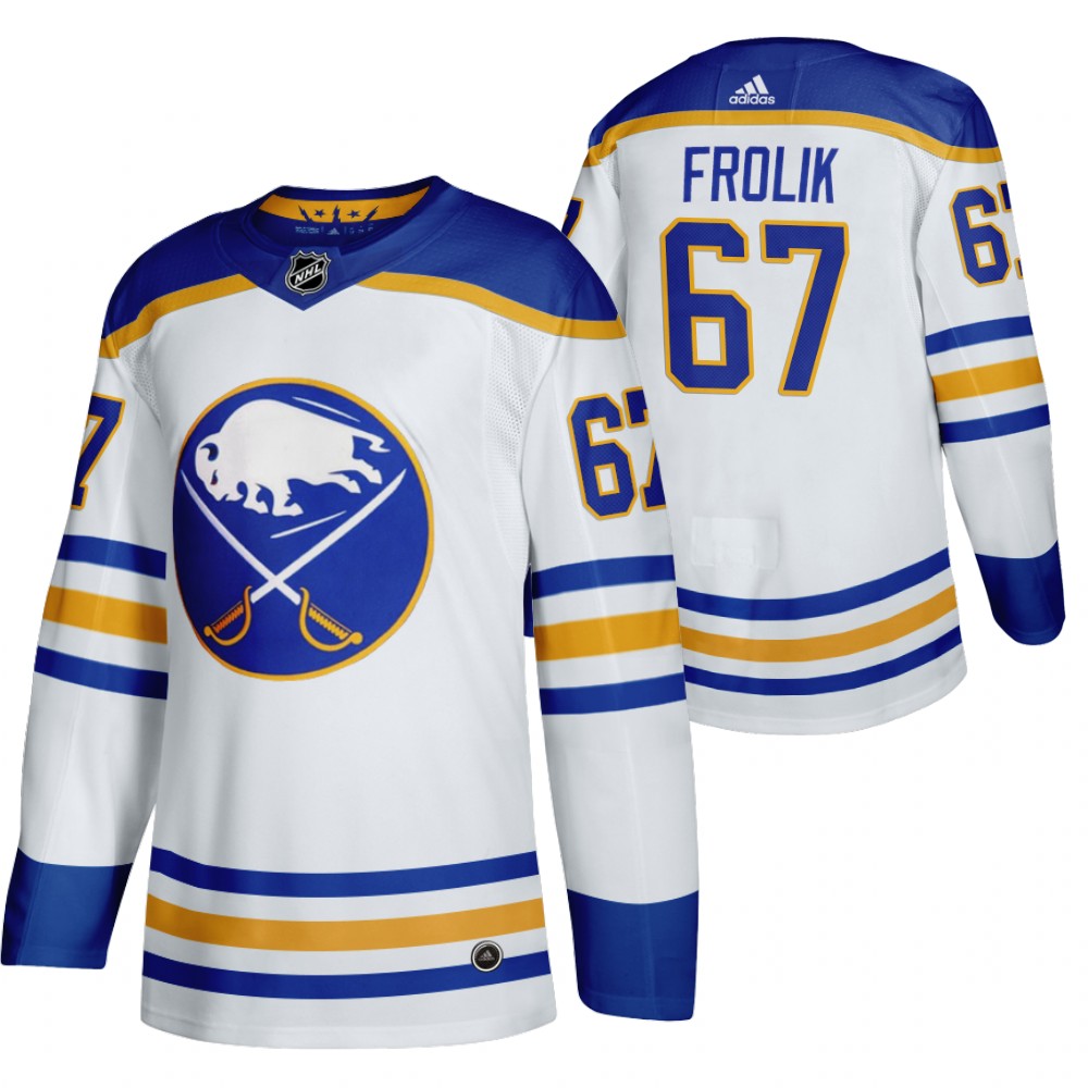 Buffalo Sabres 2020-21 Away Michael Frolik White Jersey