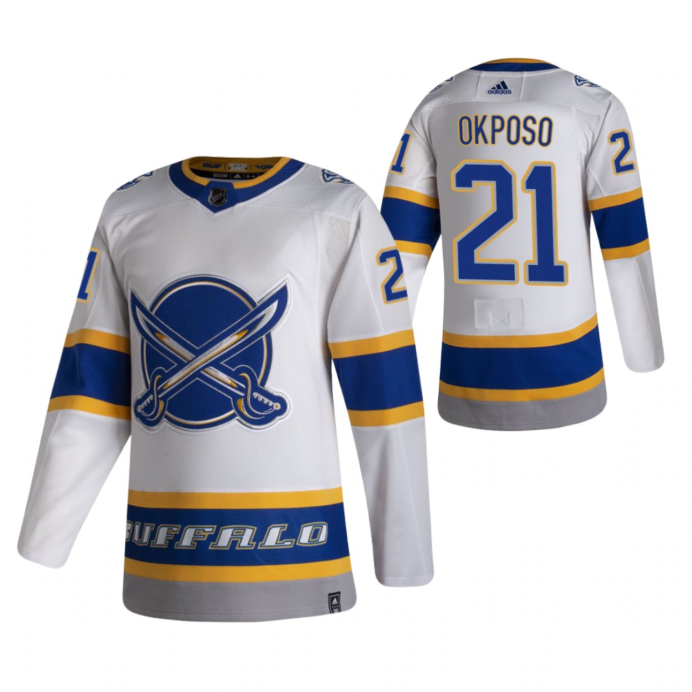 Buffalo Sabres 2021 Reverse Retro Kyle Okposo White Jersey Authentic