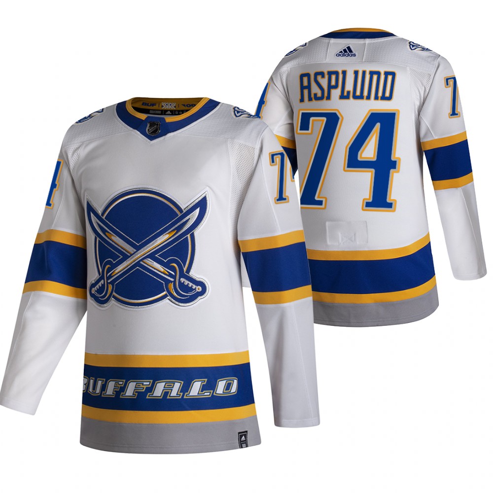 Buffalo Sabres 2021 Reverse Retro Rasmus Asplund White Jersey Special Edition