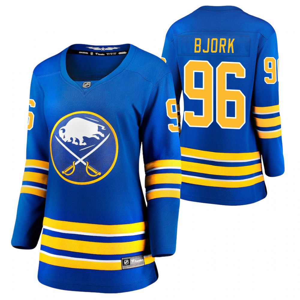 Buffalo Sabres Anders Bjork Women Royal 2021 Home Jersey