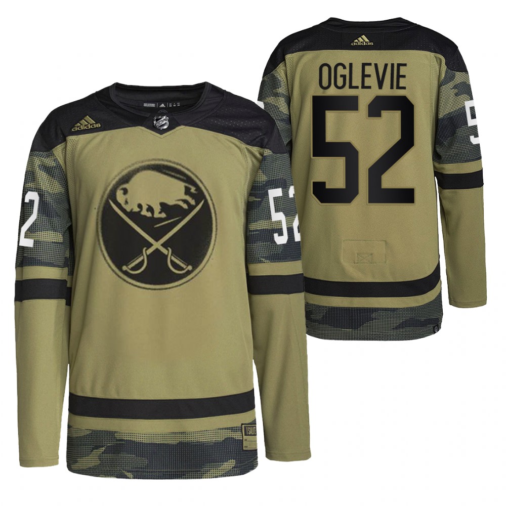 Buffalo Sabres Andrew Oglevie Camo 2022 Military Appreciation Night Primegreen Authentic Jersey