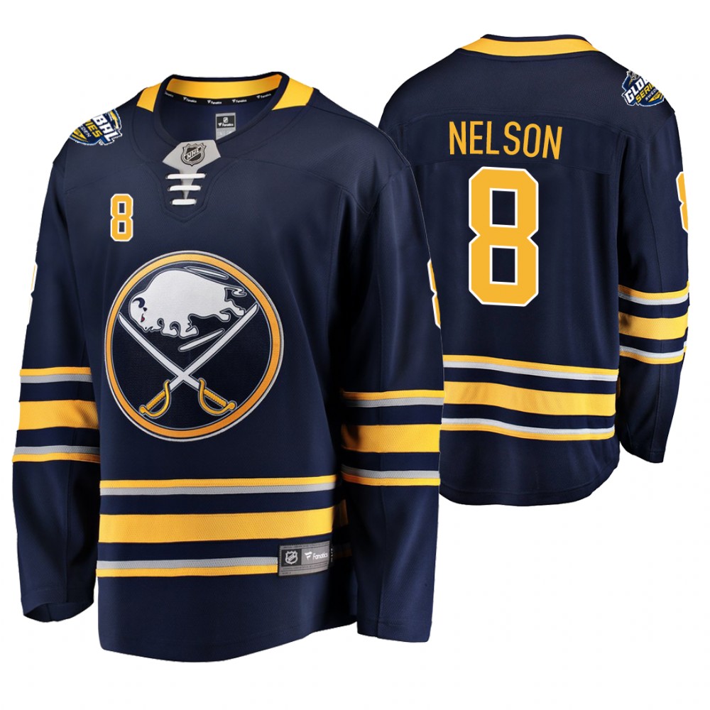 Buffalo Sabres Casey Nelson Navy Fanatics Branded 2019 NHL Global Series Breakaway Player Jersey