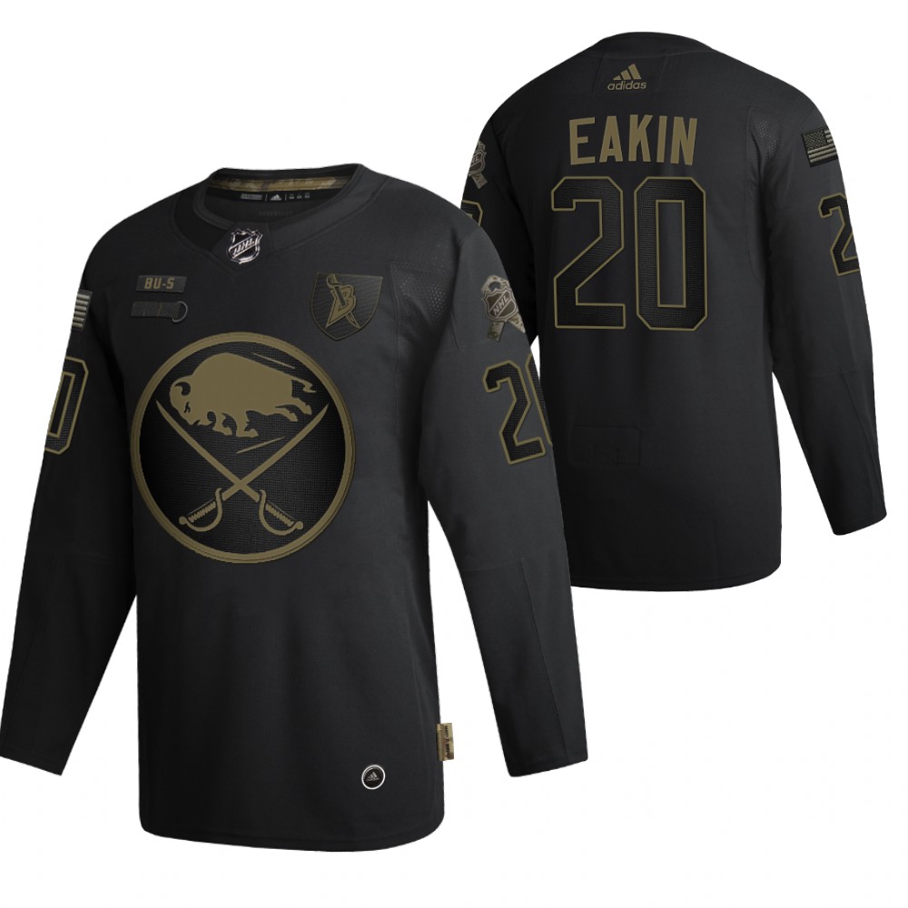 Buffalo Sabres Cody Eakin Black 2020 Salute To Service Authentic Jersey