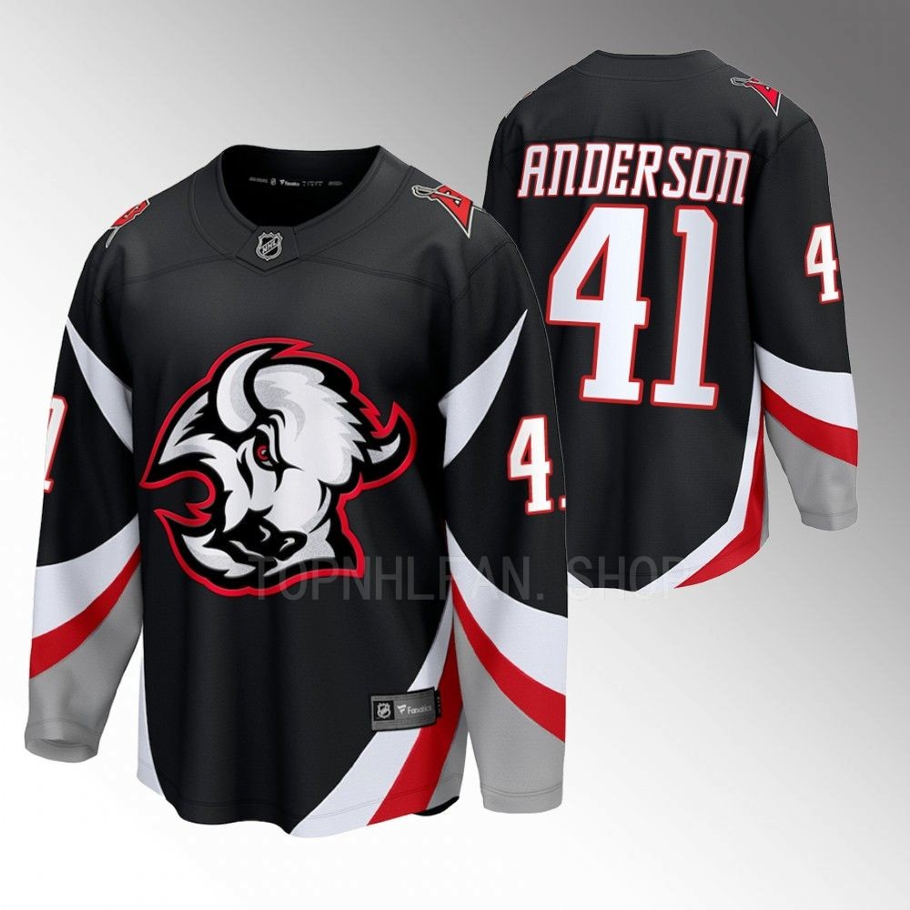 Buffalo Sabres Craig Anderson Black 2022-23 Goathead Alternate Premier Breakaway Player Jersey