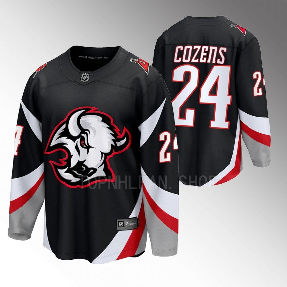 Buffalo Sabres Dylan Cozens Black 2022-23 Goathead Alternate Premier Breakaway Player Jersey