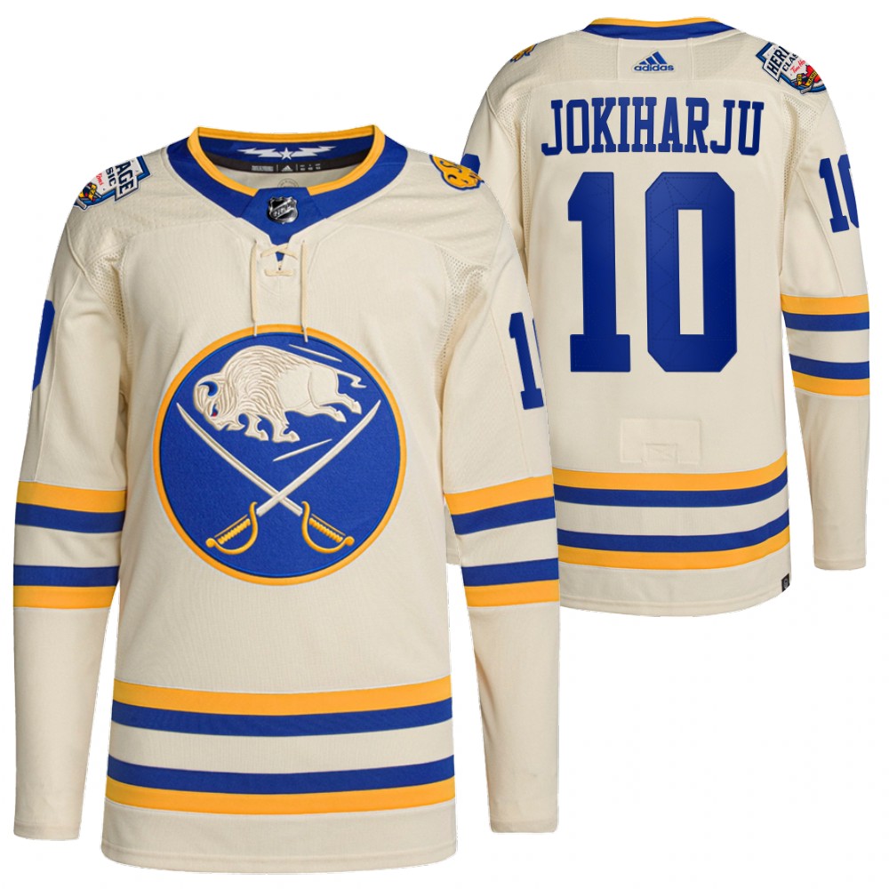Buffalo Sabres Henri Jokiharju 2022 Heritage Classic White Primegreen Authentic Jersey