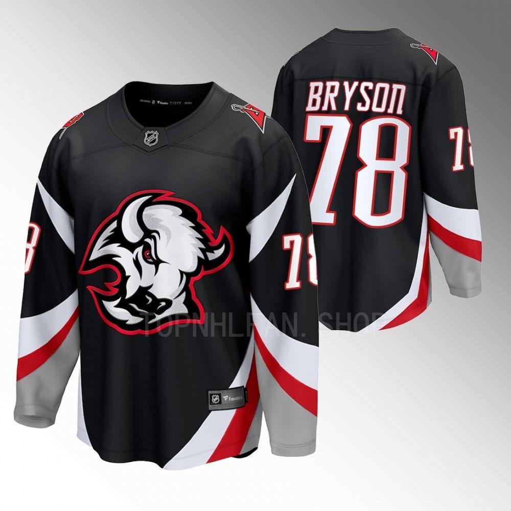 Buffalo Sabres Jacob Bryson Black 2022-23 Goathead Alternate Premier Breakaway Player Jersey