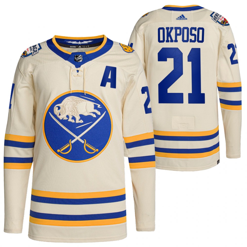 Buffalo Sabres Kyle Okposo 2022 Heritage Classic White Primegreen Authentic Jersey