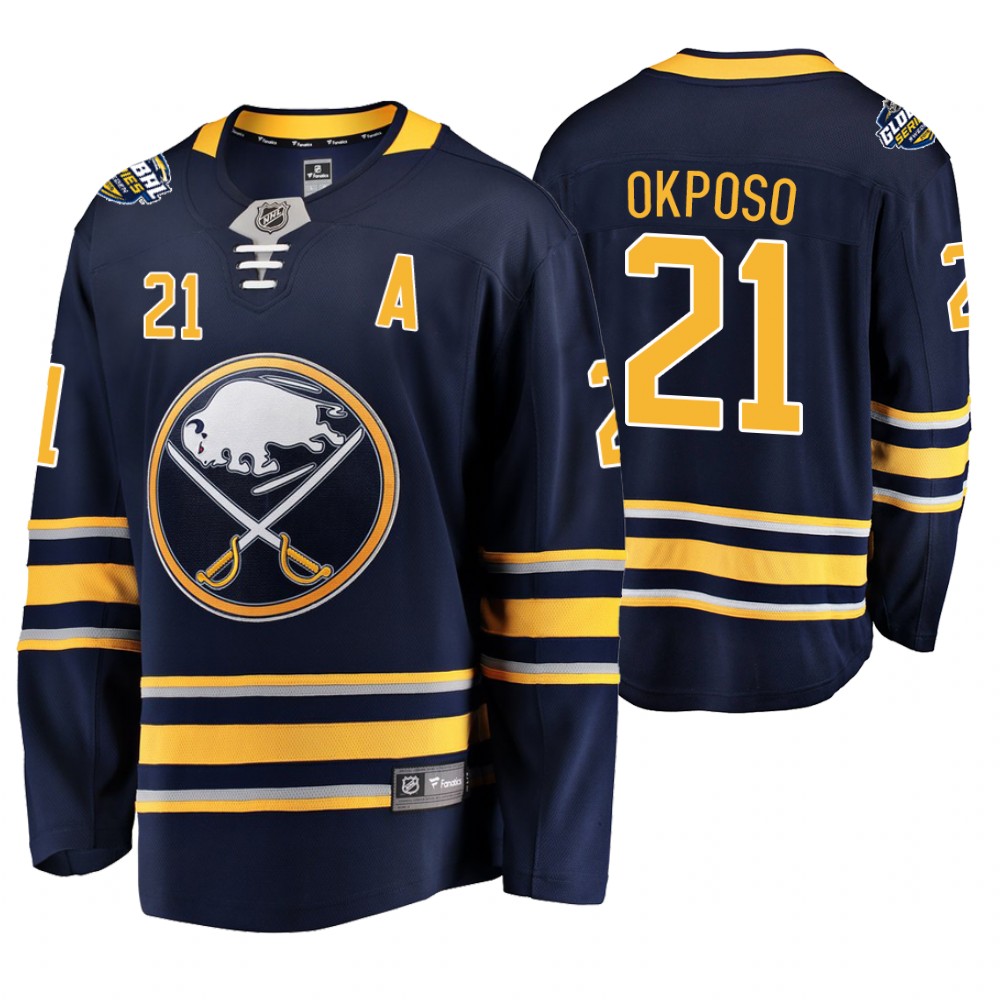 Buffalo Sabres Kyle Okposo Navy Fanatics Branded 2019 NHL Global Series Breakaway Player Jersey