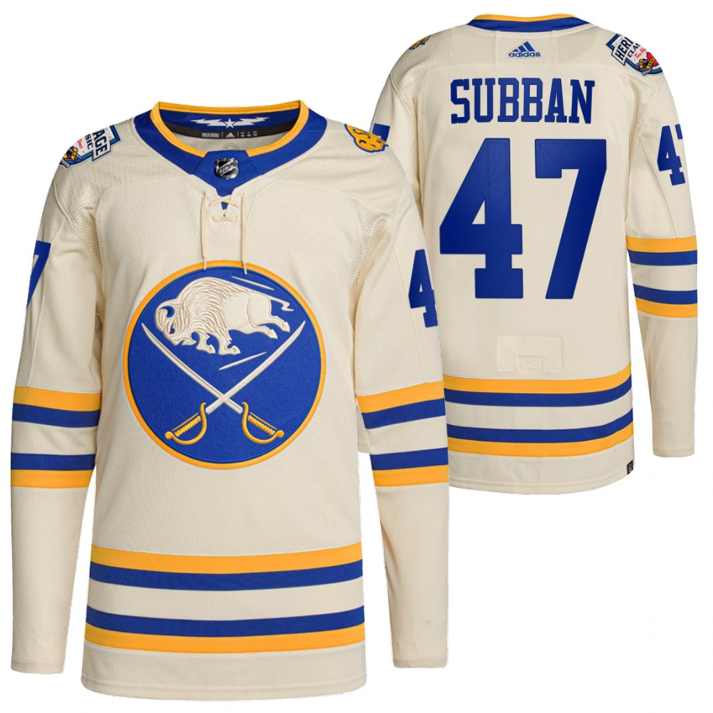 Buffalo Sabres Malcolm Subban 2022 Heritage Classic White Primegreen Authentic Jersey