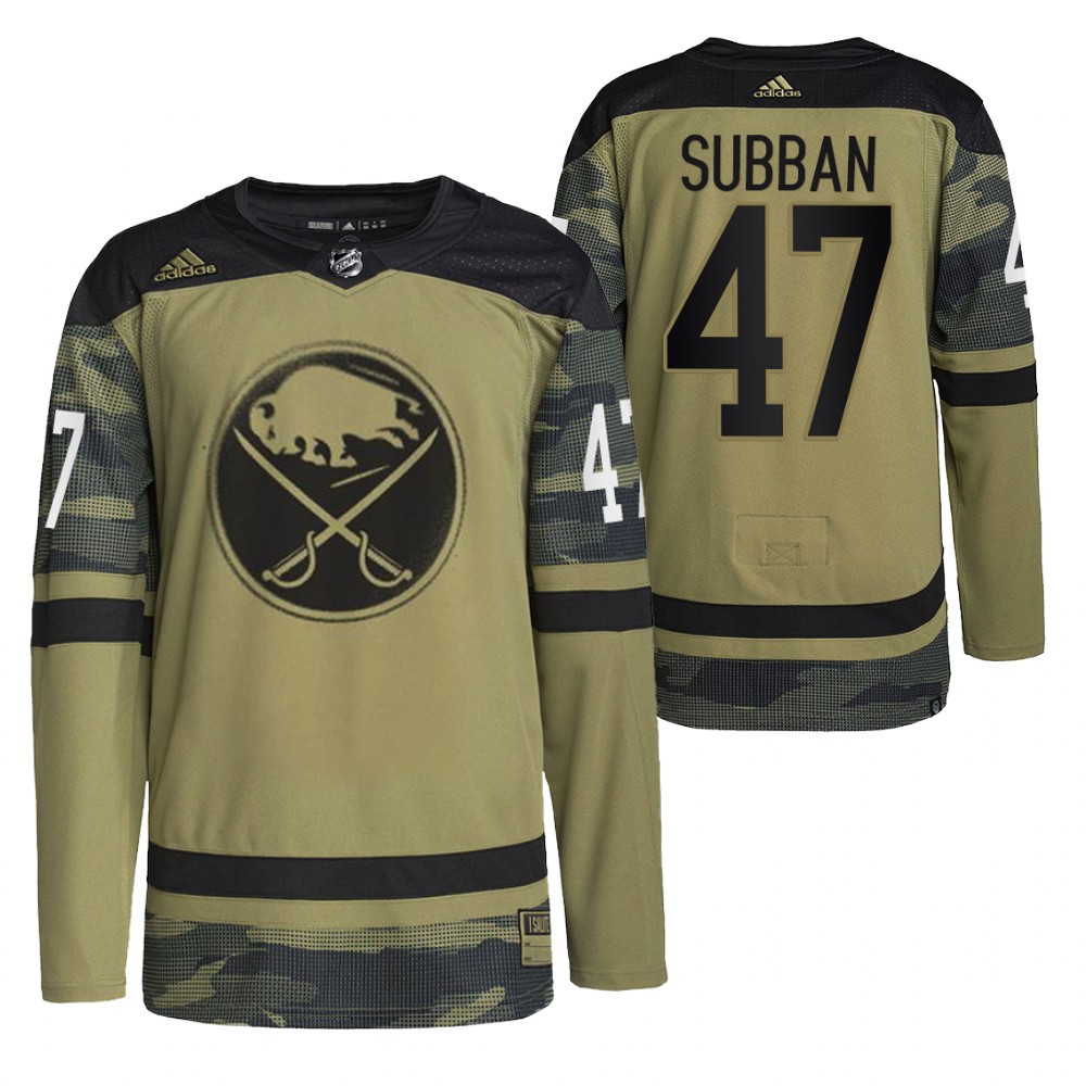 Buffalo Sabres Malcolm Subban Camo 2022 Military Appreciation Night Primegreen Authentic Jersey