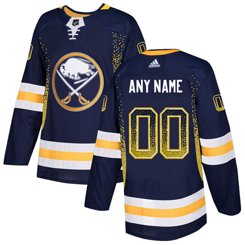 Buffalo Sabres Navy Men's Customized Drift Fashion Adidas Jersey