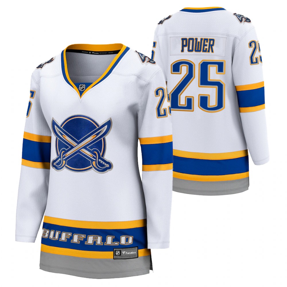 Buffalo Sabres Owen Power Women White 2021 NHL Draft No.1 Jersey
