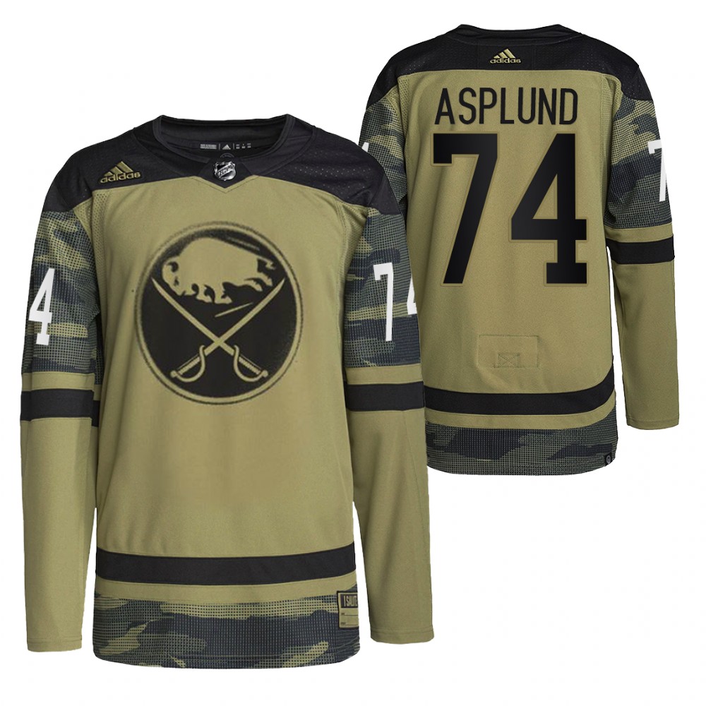 Buffalo Sabres Rasmus Asplund Camo 2022 Military Appreciation Night Primegreen Authentic Jersey