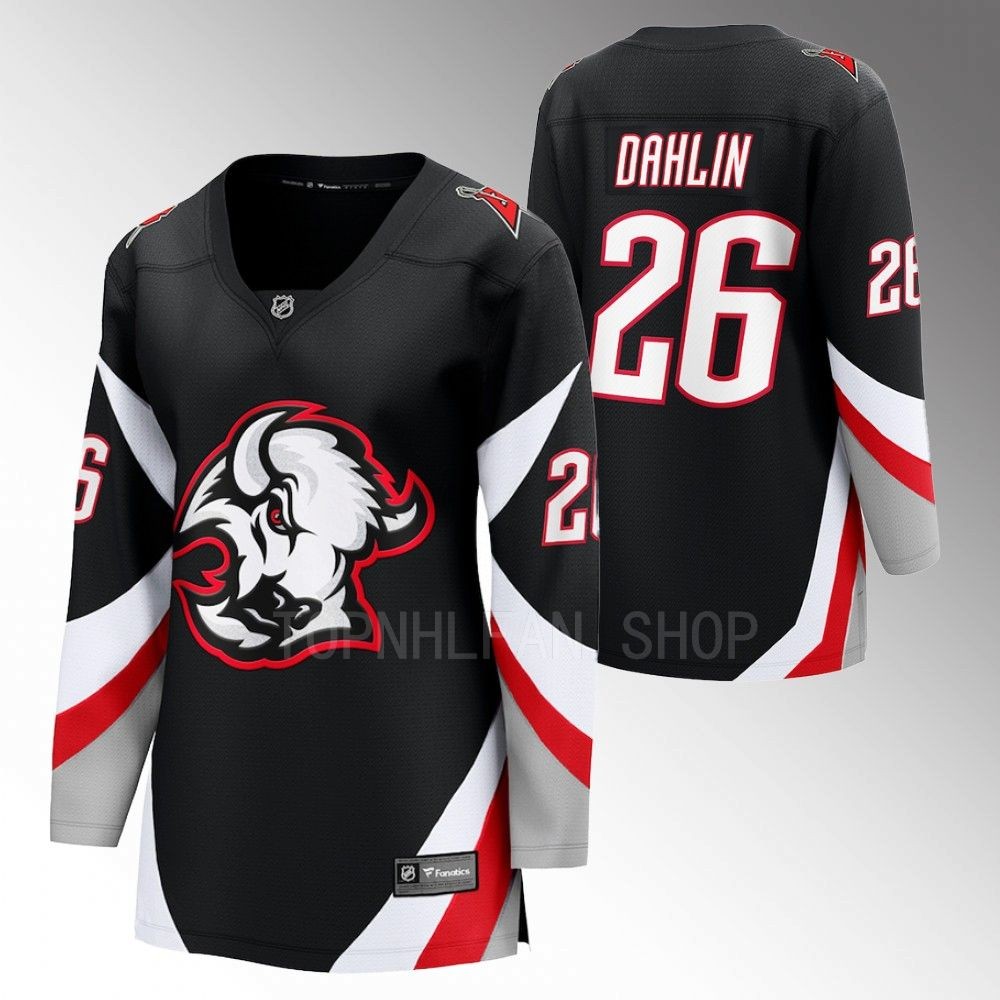 Buffalo Sabres Rasmus Dahlin Women Black 2022-23 Goathead Alternate Jersey