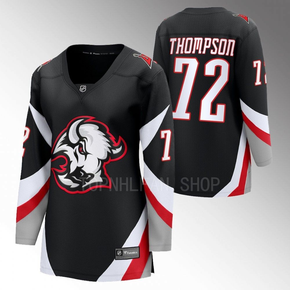 Buffalo Sabres Tage Thompson Women Black 2022-23 Goathead Alternate Jersey