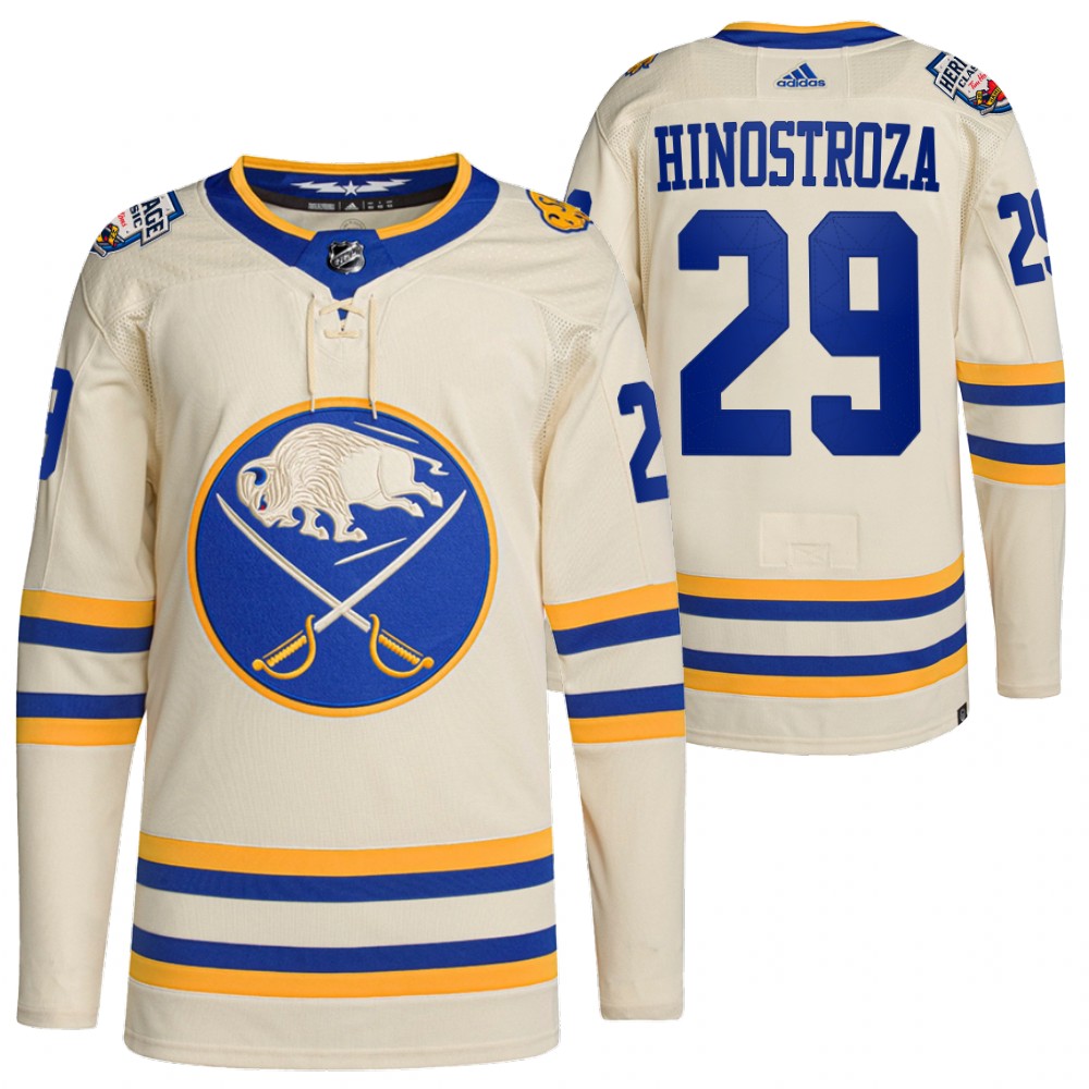 Buffalo Sabres Vinnie Hinostroza 2022 Heritage Classic White Primegreen Authentic Jersey