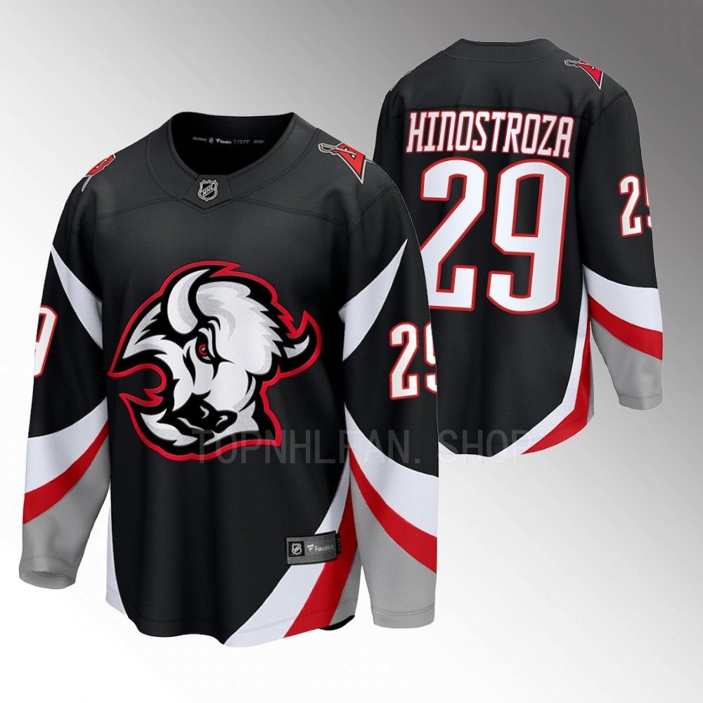 Buffalo Sabres Vinnie Hinostroza Black 2022-23 Goathead Alternate Premier Breakaway Player Jersey