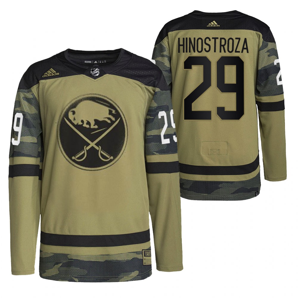 Buffalo Sabres Vinnie Hinostroza Camo 2022 Military Appreciation Night Primegreen Authentic Jersey