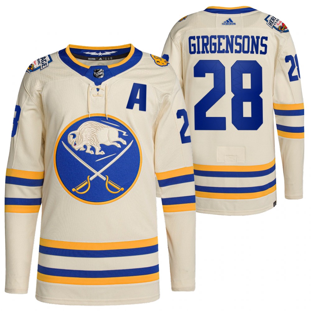 Buffalo Sabres Zemgus Girgensons 2022 Heritage Classic White Primegreen Authentic Jersey