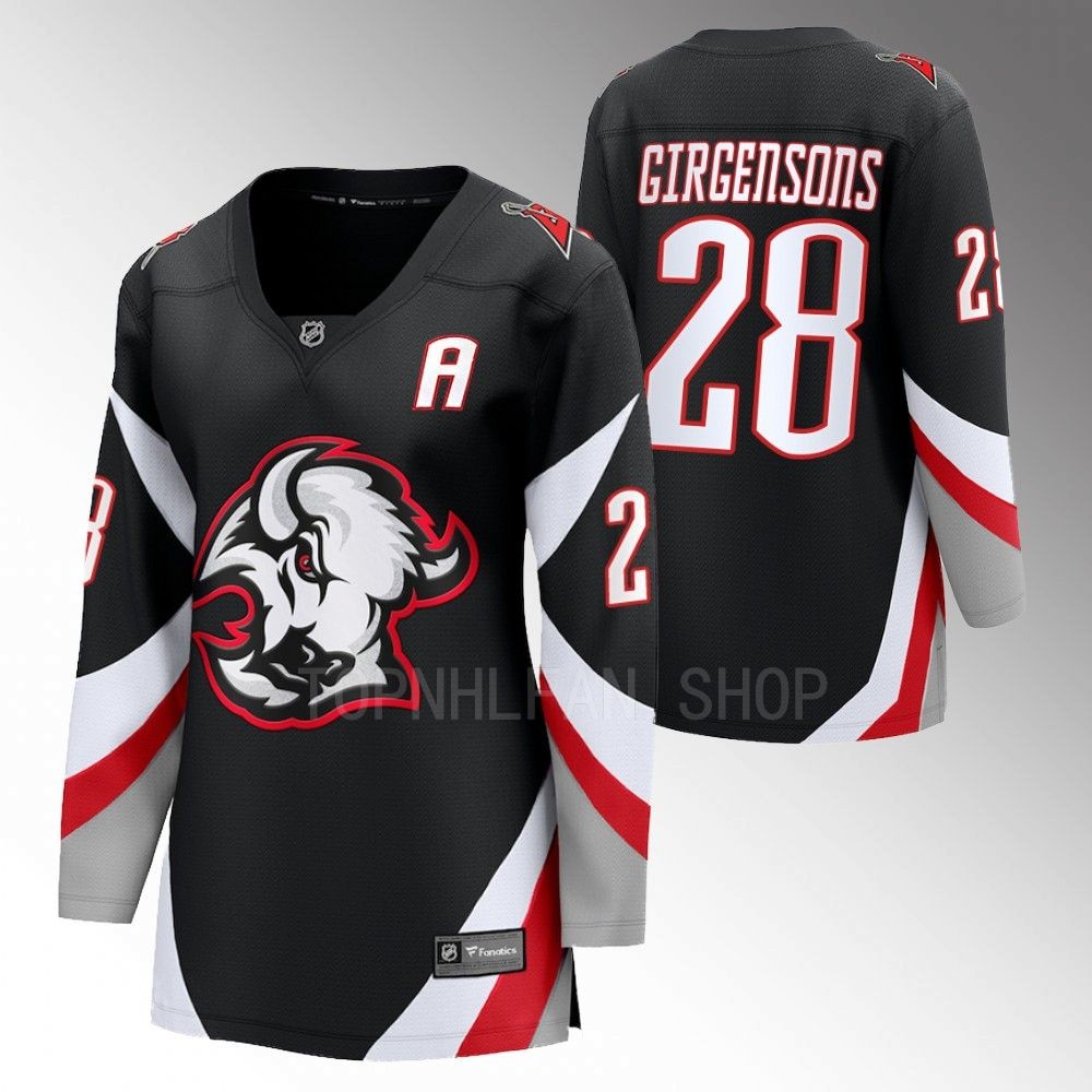 Buffalo Sabres Zemgus Girgensons Women Black 2022-23 Goathead Alternate Jersey