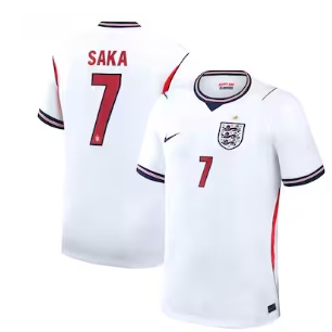 Bukayo Saka England National Team Nike 2026 Home Stadium Replica Jersey - White