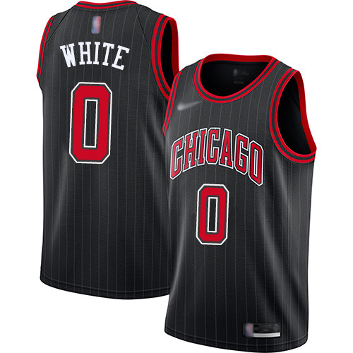 Bulls #0 Coby White Black Basketball Swingman Statement Edition 2019 2020 Jersey