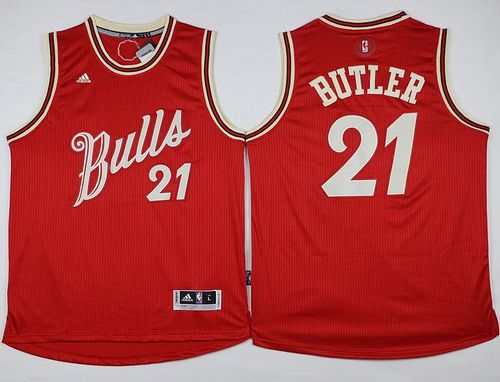 Bulls #21 Jimmy Butler Red 2015-2016 Christmas Day Stitched NBA Jersey