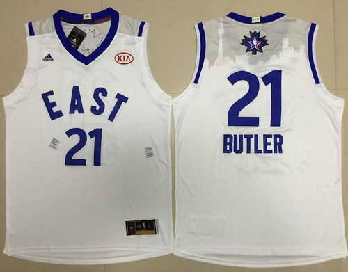 Bulls #21 Jimmy Butler White 2016 All Star Stitched NBA Jersey
