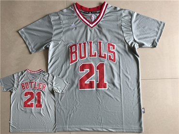 Bulls 21 Jimmy Butler Grey Pride Swingman Jersey