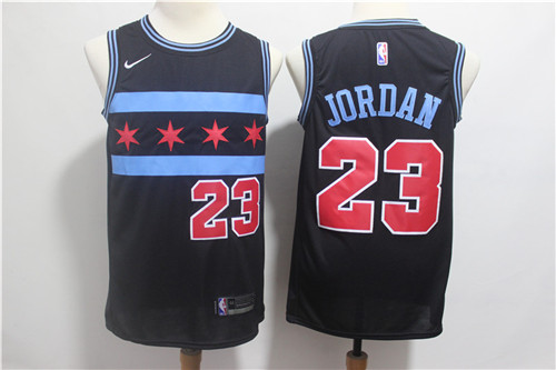 Bulls 23 Michael Jordan Black 2018-19 City Edition Nike Swingman Jersey
