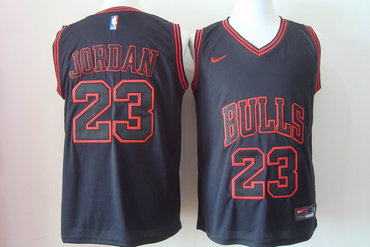 Bulls 23 Michael Jordan Black Nike Jersey