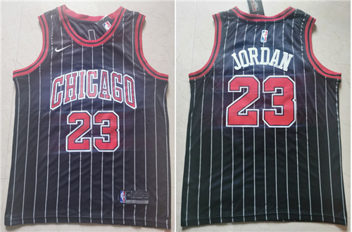 Bulls 23 Michael Jordan Black Nike Swingman Jersey