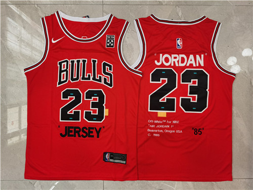 Bulls 23 Michael Jordan Red Nike  85  Swingman Jersey