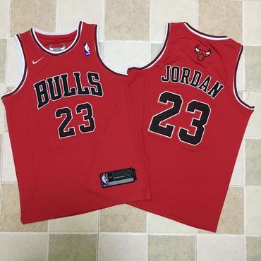 Bulls 23 Michael Jordan Red Nike Swingman Jersey