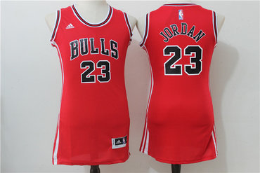 Bulls 23 Michael Jordan Red Women Swingman Jersey