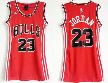 Bulls 23 Michael Jordan Red Women Swingman Jersey