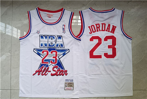 Bulls 23 Michael Jordan White 1991 All-Star White Hardwood Classics Jersey
