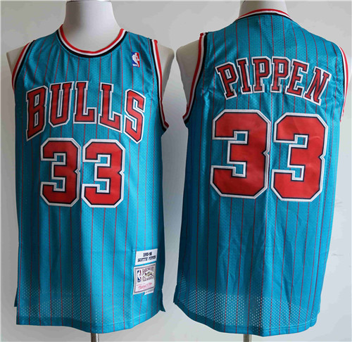 Bulls 33 Scottie Pippen Blue 1995-96 Hardwood Classics Swingman Jersey