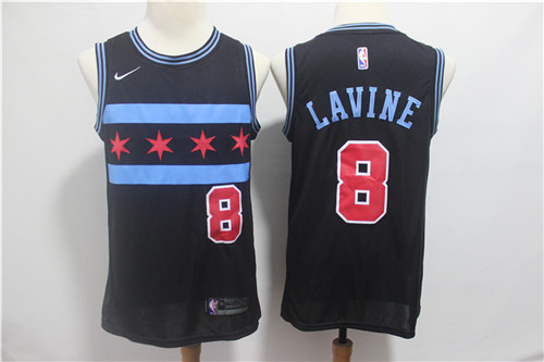Bulls 8 Zach Lavine Black 2018-19 City Edition Nike Swingman Jersey