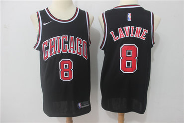 Bulls 8 Zach Lavine Black Nike Swingman Jersey